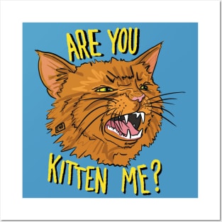 Are You Kitten Me - Orange Ginger Cat Posters and Art